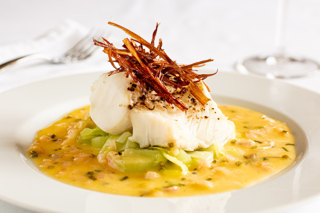 Steamed Cod Loin With Leeks And Beurre Blanc The Nosey Chef